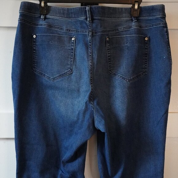 J. Jill Denim, Slim Ankle Jeans, Blue, Medium to Dark Wash - Picture 4 of 7